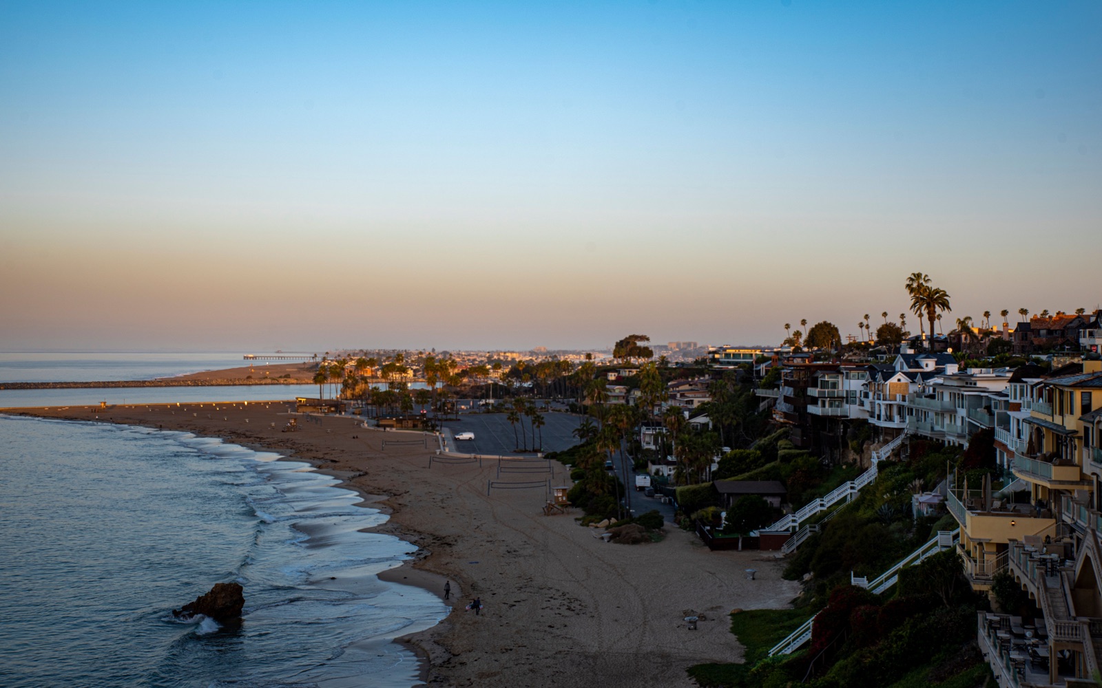 Newport Beach coastline in Orange County